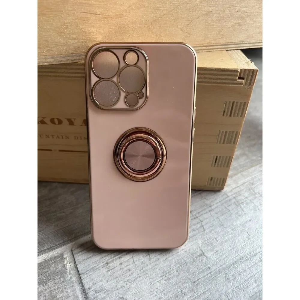 Los Angeles Boutique Pink Silicone iPhone 13 Pro Magnetic Mount Ring Case Cover